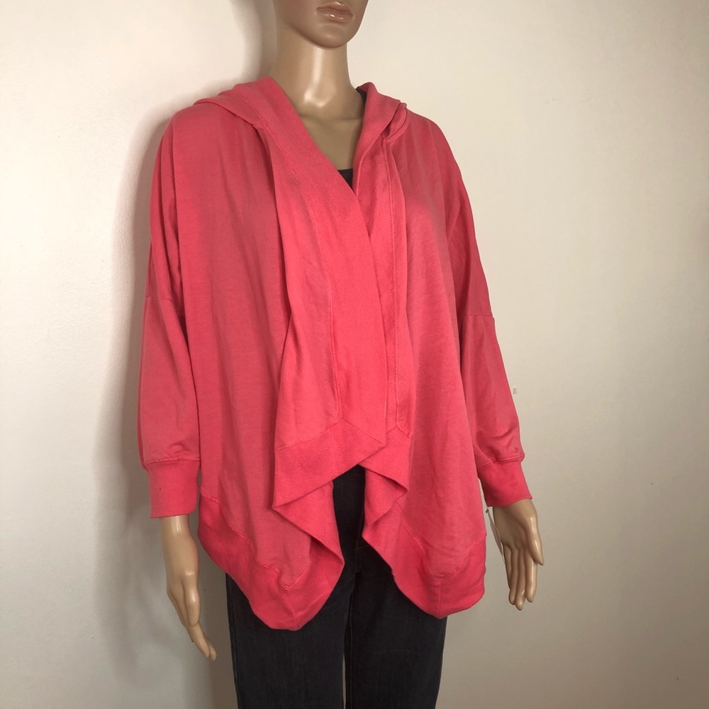 🦄NWT Open cardigan M, hooded, pink. LA.kitty